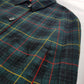 Vintage 1960s Plaid Cape in Hunter Green with Knockout Red Lining - Ralph Lauren Equestrian Style - Button Front Closure