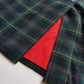 Vintage 1960s Plaid Cape in Hunter Green with Knockout Red Lining - Ralph Lauren Equestrian Style - Button Front Closure