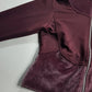 2000s Authentic Nike Velour Sexy Pilates Princess Vintage Hooded Purple Cropped Zip Jacket with Embroidery & Rhinestones