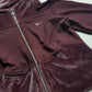 2000s Authentic Nike Velour Sexy Pilates Princess Vintage Hooded Purple Cropped Zip Jacket with Embroidery & Rhinestones