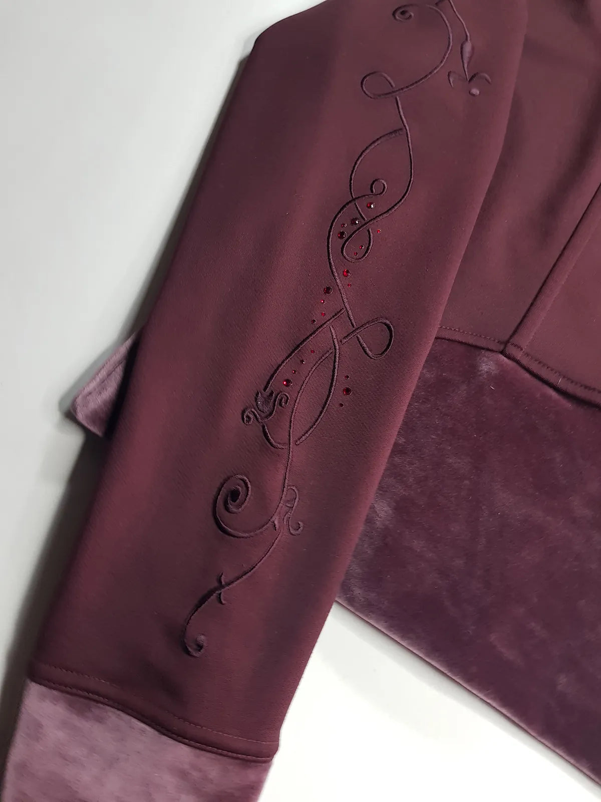 2000s Authentic Nike Velour Sexy Pilates Princess Vintage Hooded Purple Cropped Zip Jacket with Embroidery & Rhinestones