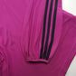 2000s Authentic Adidas Sexy Backless Pilates Princess Vintage Berry Pink Tailored Top with Gold Hardware & Black Striping