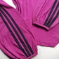 2000s Authentic Adidas Sexy Backless Pilates Princess Vintage Berry Pink Tailored Top with Gold Hardware & Black Striping