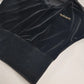 1990s Authentic Adidas Velour Sexy Pilates Princess Vintage Black & Gold Cropped Top - Super Soft & Dreamy Feel - Embroidered Adidas- Leather Striping Shoulder Features