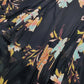 1990s Sexy Bohemian Rockstar Vintage Maxi Skirt / Dress - Floaty Multi Tier Cut - Insane Floral Print - Double Layered