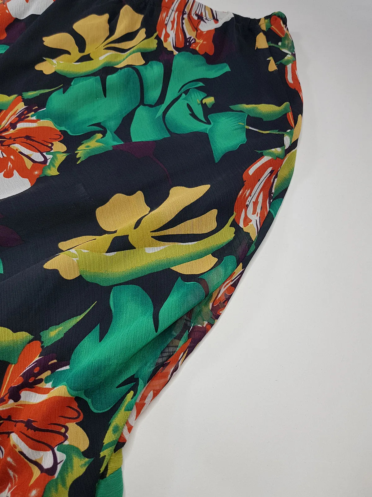 1990s Sexy Bohemian Rockstar Vintage Maxi Skirt / Dress - Floaty Multi Tier Cut - Insane Floral Print - Double Layered