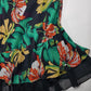 1990s Sexy Bohemian Rockstar Vintage Maxi Skirt / Dress - Floaty Multi Tier Cut - Insane Floral Print - Double Layered