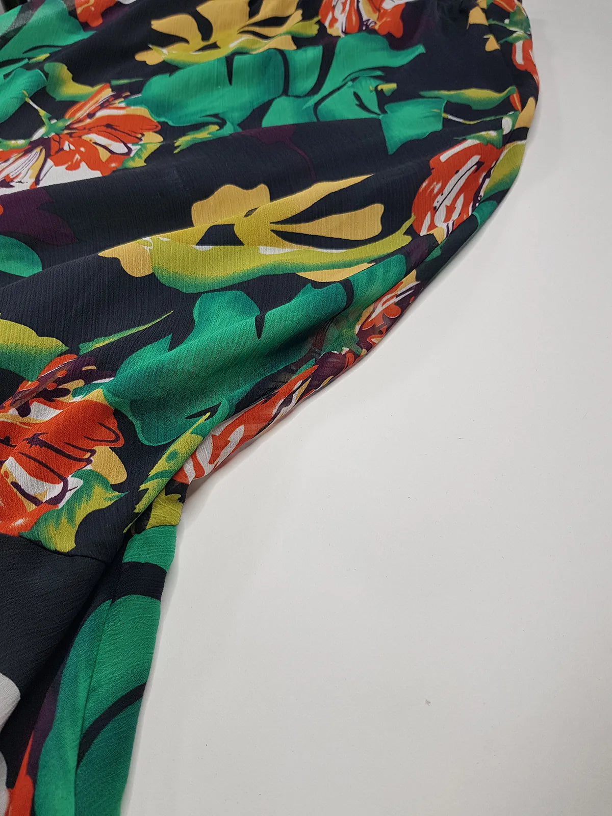 1990s Sexy Bohemian Rockstar Vintage Maxi Skirt / Dress - Floaty Multi Tier Cut - Insane Floral Print - Double Layered