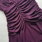 90s Sexy Purple Goddess Gown - Absolutely Beautiful Silhouette with Draped Bust & Waist Ruching - Stretch body hugging high quality draped jersey fabric