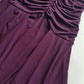 90s Sexy Purple Goddess Gown - Absolutely Beautiful Silhouette with Draped Bust & Waist Ruching - Stretch body hugging high quality draped jersey fabric