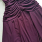 90s Sexy Purple Goddess Gown - Absolutely Beautiful Silhouette with Draped Bust & Waist Ruching - Stretch body hugging high quality draped jersey fabric