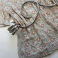 Vintage Ethereal Bridal Quality Ice Blue & Peach Silk  Beaded Top - Absolutely Angelic and Beautifully Hand Beaded