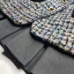 Givenchy Couture Designer Vintage Tweed & Velvet - Wool & Mohair Blazer - Spring Colours - France