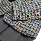 Givenchy Couture Designer Vintage Tweed & Velvet - Wool & Mohair Blazer - Spring Colours - France