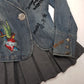 1990s Mudd Designer Deadstock - Insane Denim & Embroidery - Fitted Jacket - Metal Hardware - Original Tags still Attached