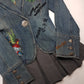 1990s Mudd Designer Deadstock - Insane Denim & Embroidery - Fitted Jacket - Metal Hardware - Original Tags still Attached