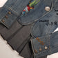 1990s Mudd Designer Deadstock - Insane Denim & Embroidery - Fitted Jacket - Metal Hardware - Original Tags still Attached