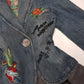 1990s Mudd Designer Deadstock - Insane Denim & Embroidery - Fitted Jacket - Metal Hardware - Original Tags still Attached