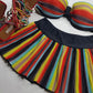 Knockout 1980s Statement Swimwear - Multicolour Vintage - Ultra Feminine - Bikini Top & Skirt - Two Piece Set