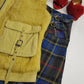 1990s Italian Vintage Light Chartreuse Fur & Suede Vest - fully lined - metal zip - suede feature pockets with tassel buckles