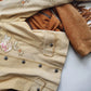 Vintage Embroidered & Studded Suede Jacket with intricate leatherwork detailing