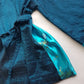 Sumptuous Silk Satin 90s Oriental Brocade & Azure Blue Wrap Jacket / Mini Dress - Perfect Evening Piece