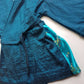 Sumptuous Silk Satin 90s Oriental Brocade & Azure Blue Wrap Jacket / Mini Dress - Perfect Evening Piece