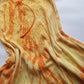 Unbelievable 90s Sunset Yellow & Orange Bohemian Goddess Sundress - Embroidered Silky Soft Cotton - Bohemian Goddess - Hand Dyed - Asymmetrical Hemline & Flattering Hourglass Shape