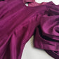 Incredible 90s Slim Fitted & Tailored Evening Top with Dramatic Structured Puff Sleeves & Backless Cut out - Unique Grape Purple Tone
