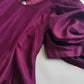 Incredible 90s Slim Fitted & Tailored Evening Top with Dramatic Structured Puff Sleeves & Backless Cut out - Unique Grape Purple Tone