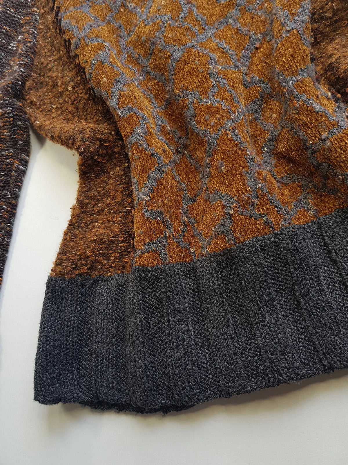 Vintage 1990s Sexy Earth Fairy Woodland Toned -  Hand Knitted Jacket with Leather Toggle Buttons