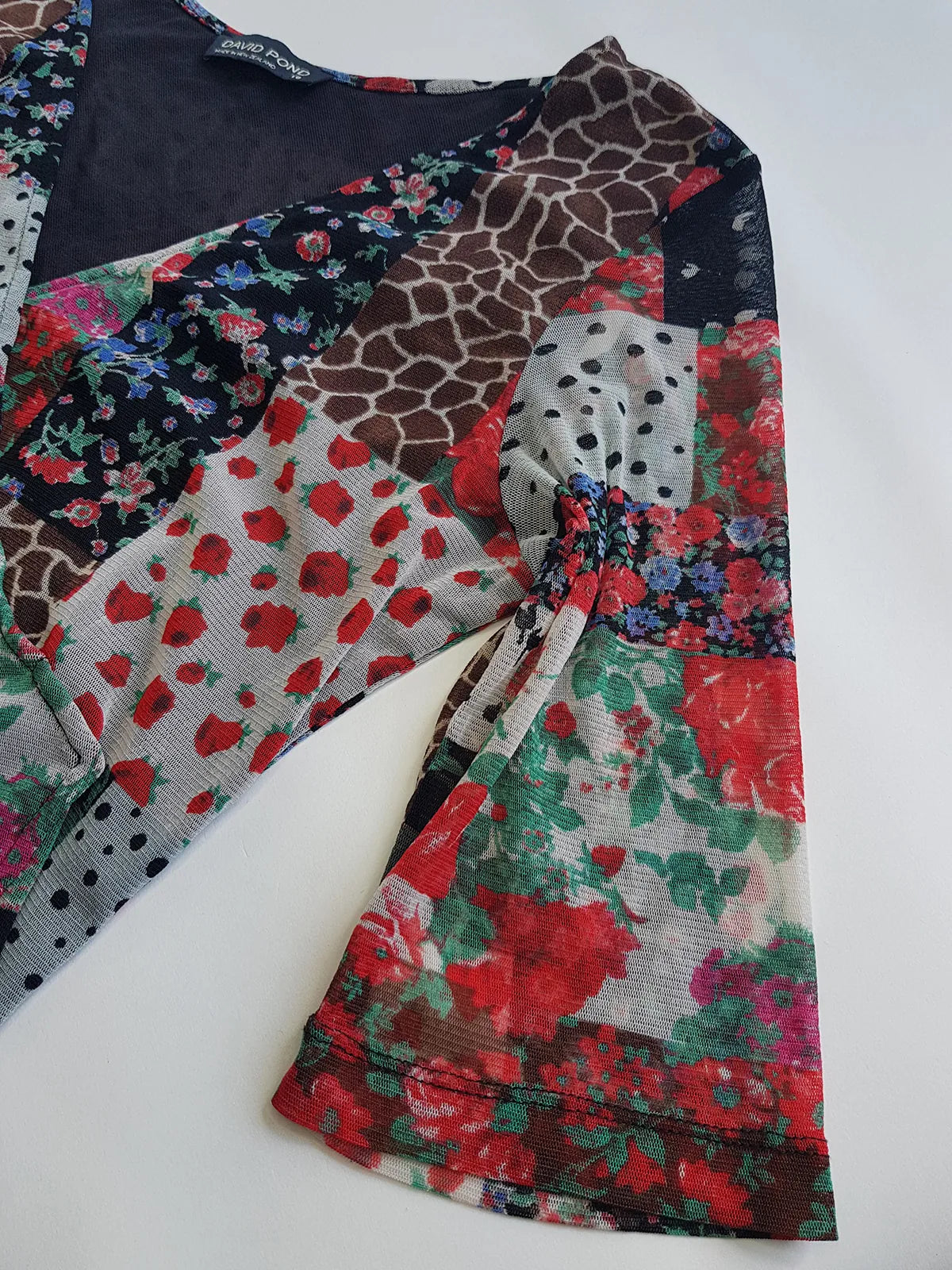 Vintage 90s Designer Flouncy Mesh Multi Layer Hourglass Dolce Vita Dress by New Zealand Designer