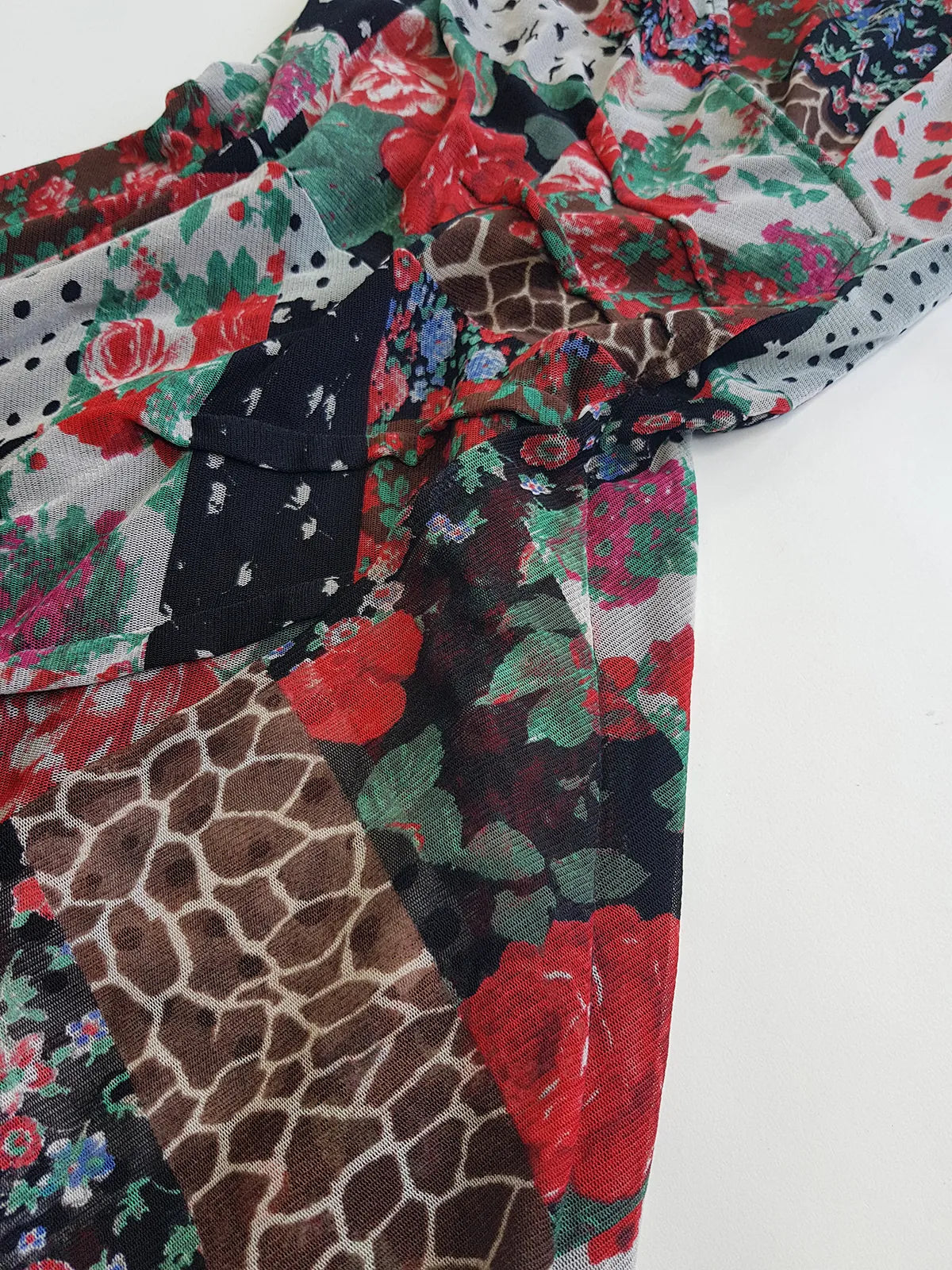 Vintage 90s Designer Flouncy Mesh Multi Layer Hourglass Dolce Vita Dress by New Zealand Designer