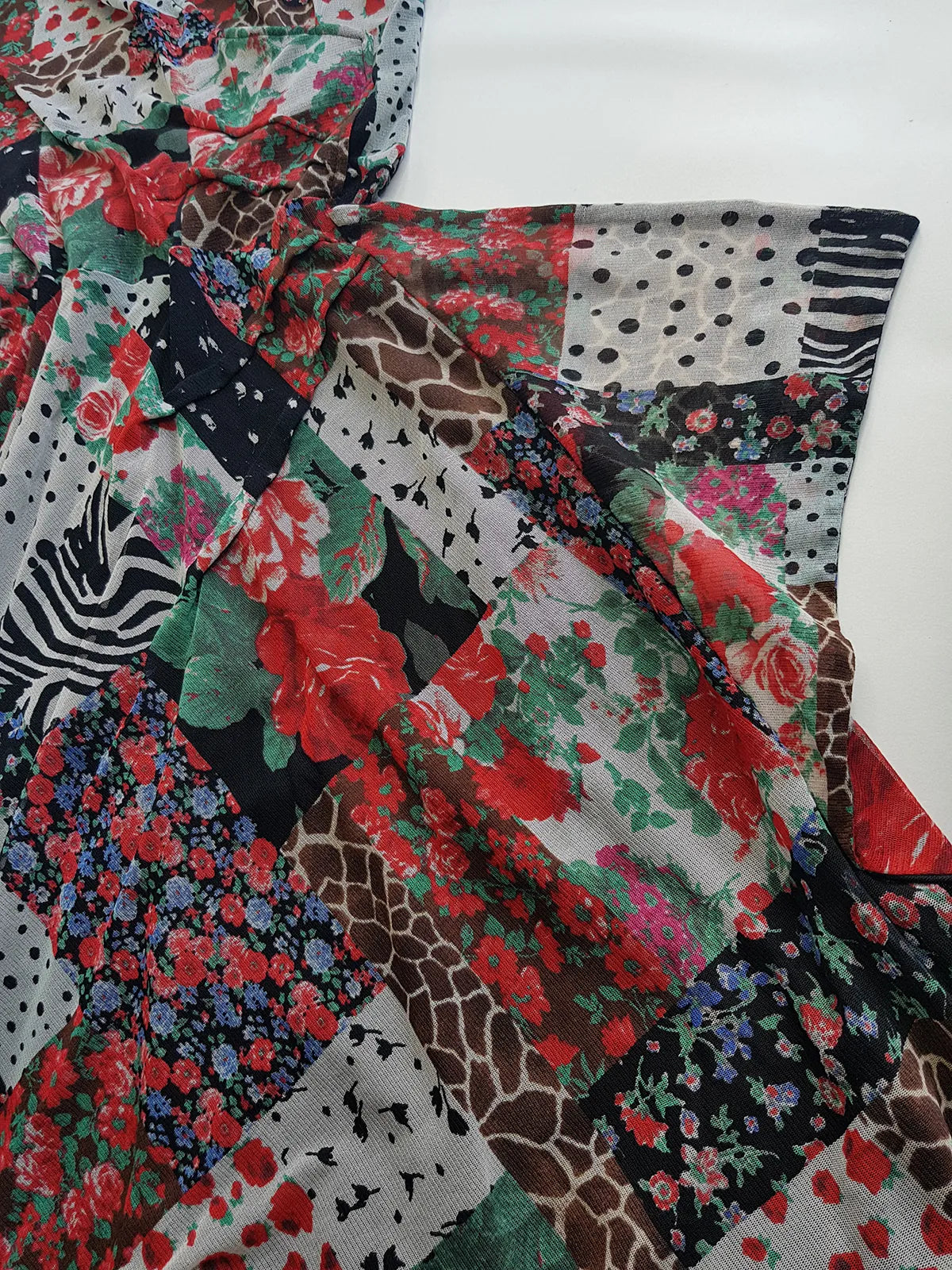 Vintage 90s Designer Flouncy Mesh Multi Layer Hourglass Dolce Vita Dress by New Zealand Designer