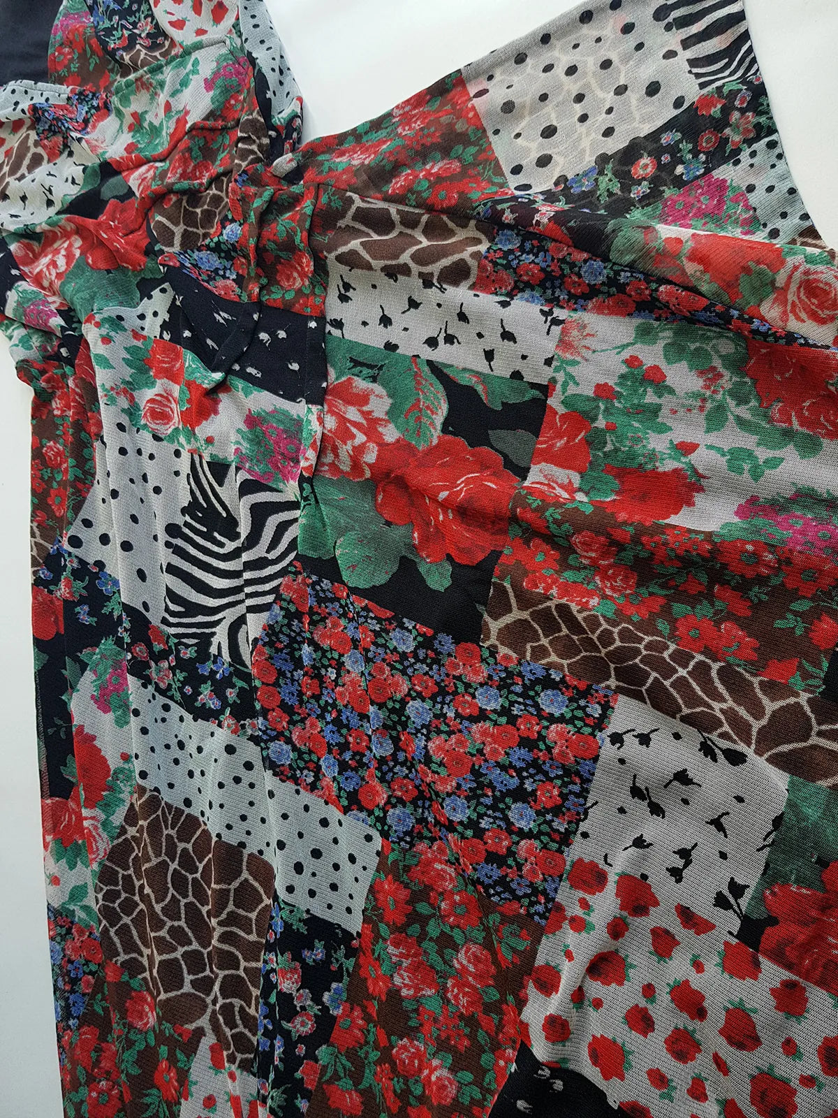 Vintage 90s Designer Flouncy Mesh Multi Layer Hourglass Dolce Vita Dress by New Zealand Designer