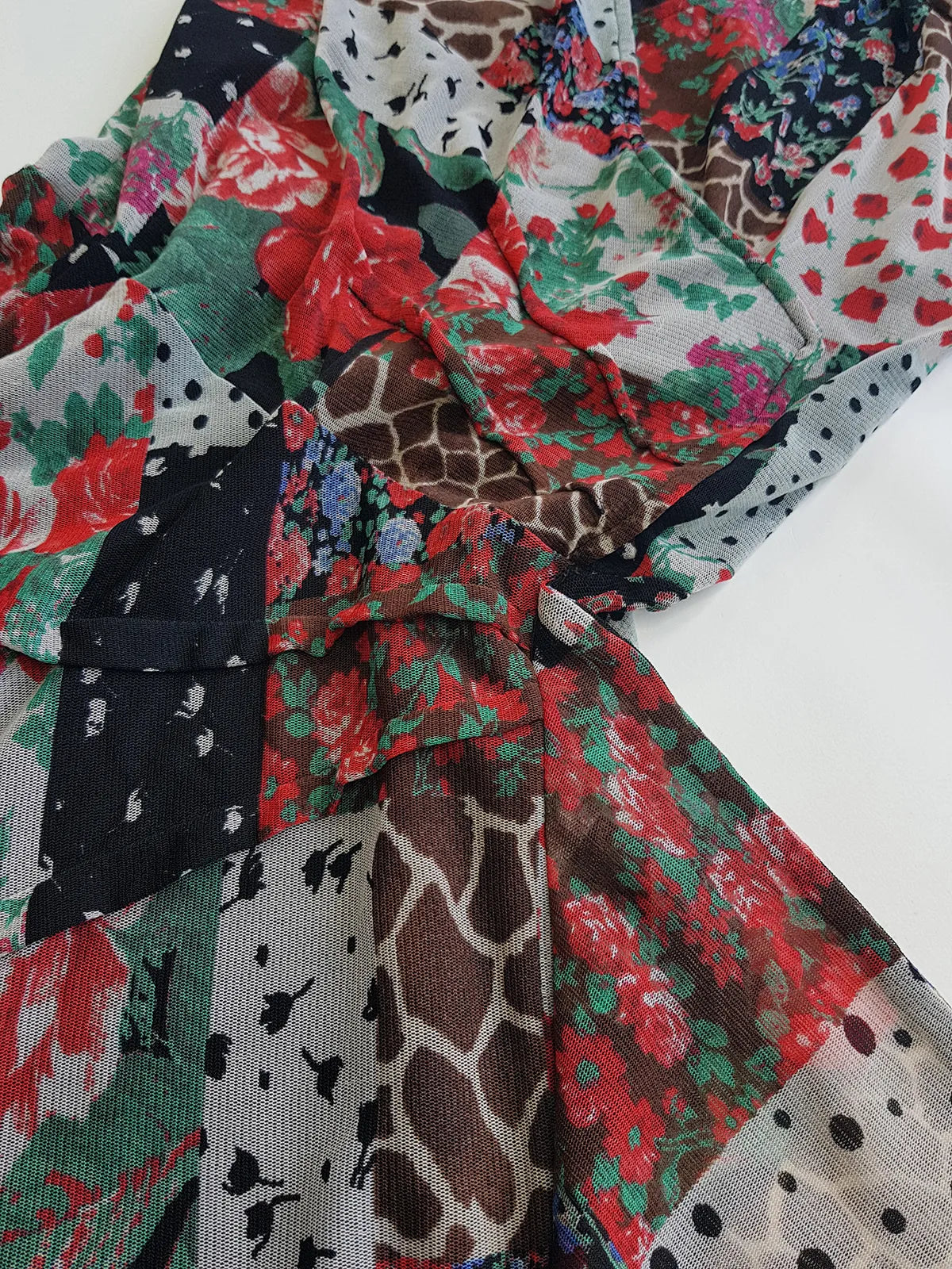 Vintage 90s Designer Flouncy Mesh Multi Layer Hourglass Dolce Vita Dress by New Zealand Designer