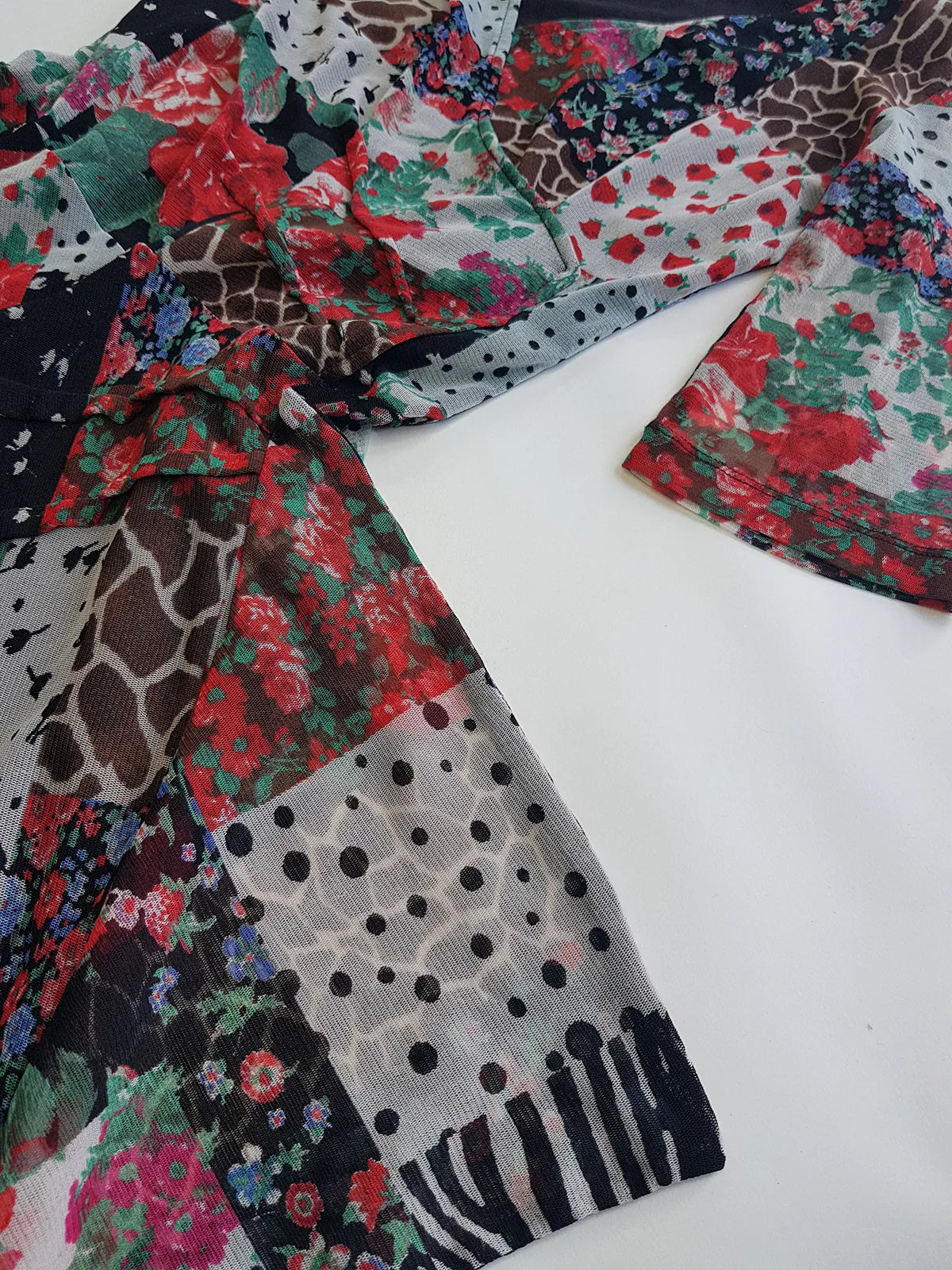 Vintage 90s Designer Flouncy Mesh Multi Layer Hourglass Dolce Vita Dress by New Zealand Designer