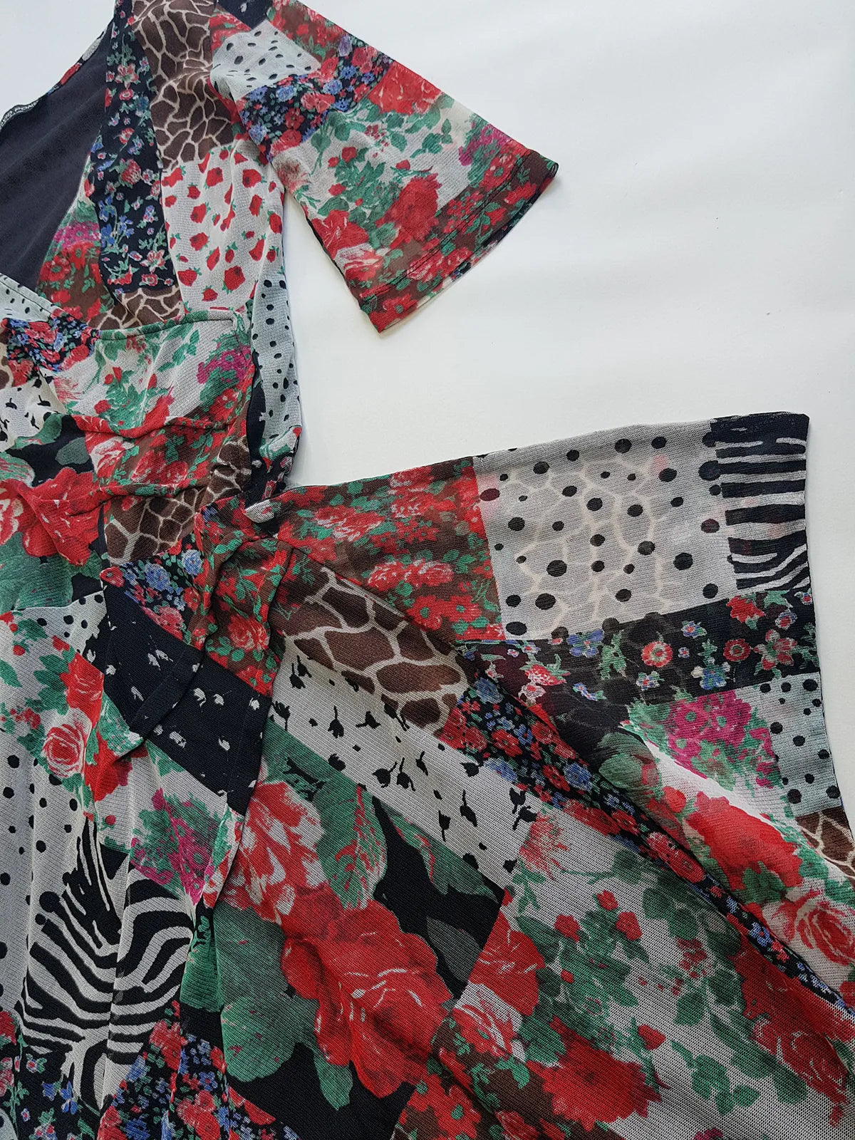 Vintage 90s Designer Flouncy Mesh Multi Layer Hourglass Dolce Vita Dress by New Zealand Designer