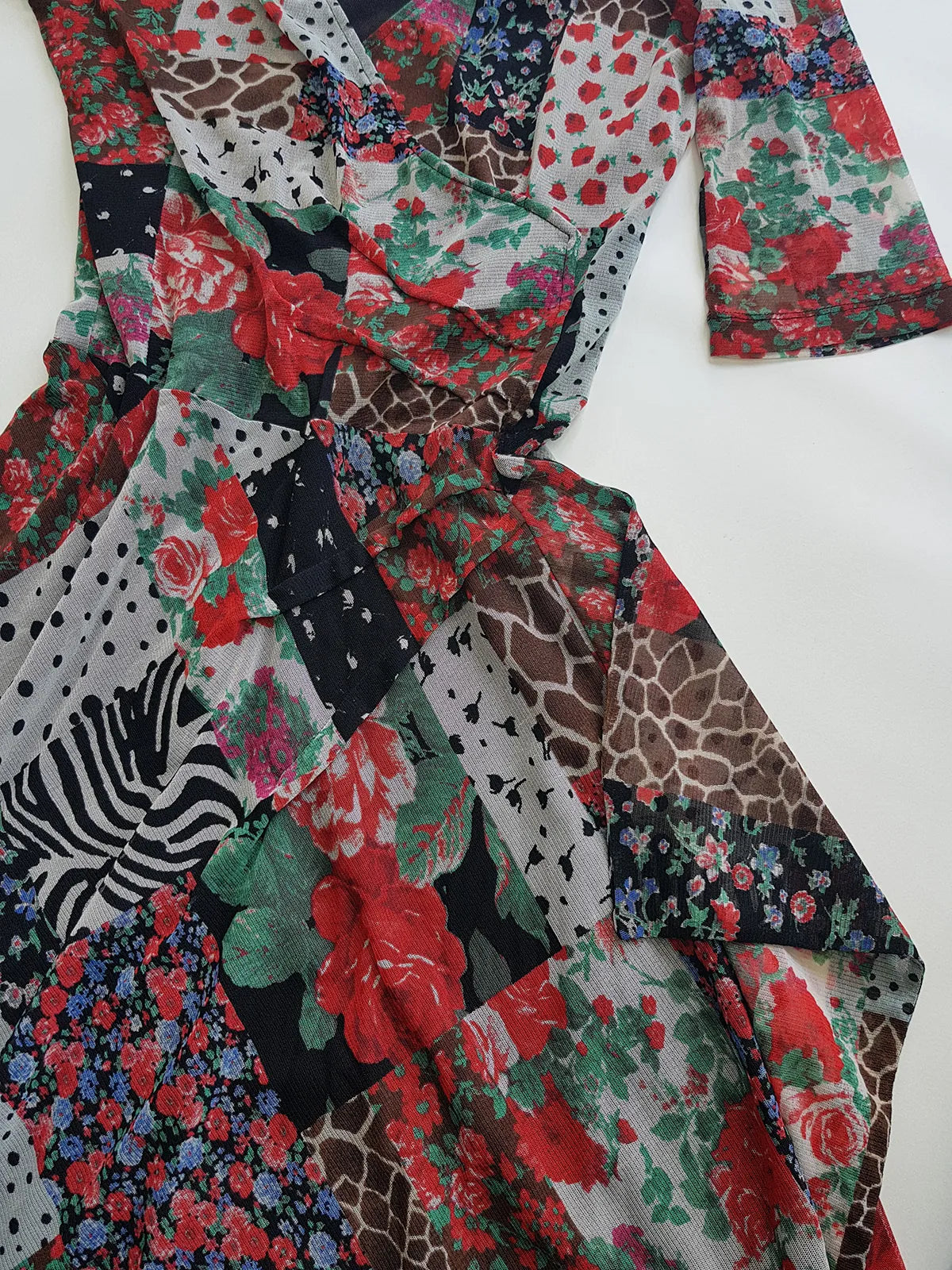 Vintage 90s Designer Flouncy Mesh Multi Layer Hourglass Dolce Vita Dress by New Zealand Designer