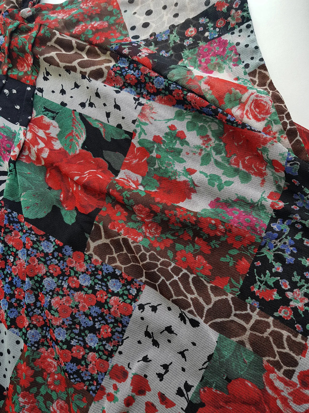 Vintage 90s Designer Flouncy Mesh Multi Layer Hourglass Dolce Vita Dress by New Zealand Designer