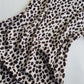 90s Chocolate & Creme Faux Pony Hair Animal Print Mini Dress - Beautifully Soft & Fully Lined in Chocolate