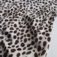 90s Chocolate & Creme Faux Pony Hair Animal Print Mini Dress - Beautifully Soft & Fully Lined in Chocolate