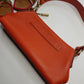 Authentic Burberry Purse in Tangerine - Genuine Leather - Made in Italy - Stamped - Antique Gold Hardware - Perfect Stitching