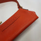 Authentic Burberry Purse in Tangerine - Genuine Leather - Made in Italy - Stamped - Antique Gold Hardware - Perfect Stitching