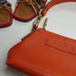 Authentic Burberry Purse in Tangerine - Genuine Leather - Made in Italy - Stamped - Antique Gold Hardware - Perfect Stitching