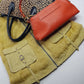 Authentic Burberry Purse in Tangerine - Genuine Leather - Made in Italy - Stamped - Antique Gold Hardware - Perfect Stitching