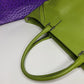 Leather Burberry Designer Handbag in Green - Made in Italy - Stamped - Silver Hardware - Iconic Burberry Signature Plaid Lining