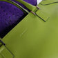 Leather Burberry Designer Handbag in Green - Made in Italy - Stamped - Silver Hardware - Iconic Burberry Signature Plaid Lining