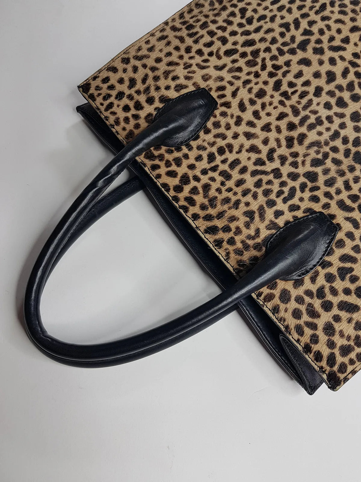 Perfect Vintage Italian Made 100% Genuine Leather Pony Hair Leather Purse