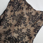 Jessica Mclintock Designer 90s Vintage Lace Overlay Gown - Black Lace & Nude - Boned Bodice - Fitted Bust & Glamourous Skirt